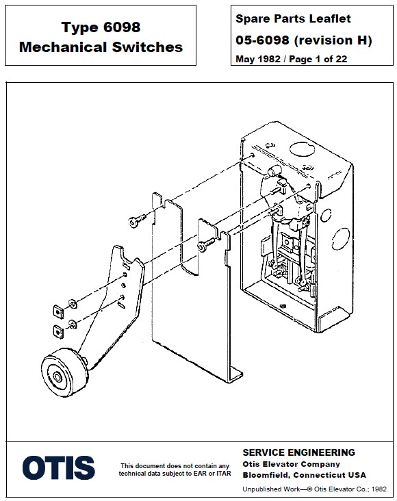 SPL 05-6098 Type 6098 Mechanical Switches