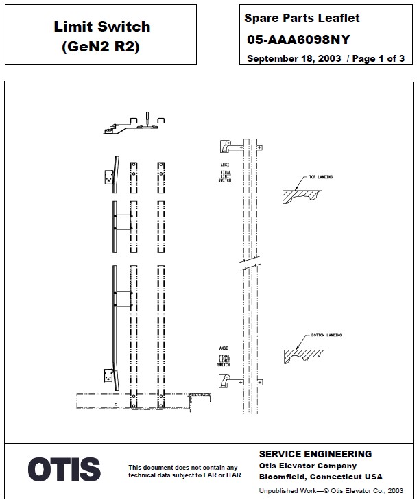 SPL 05-AAA6098NY Limit Switch (GeN2 R2)