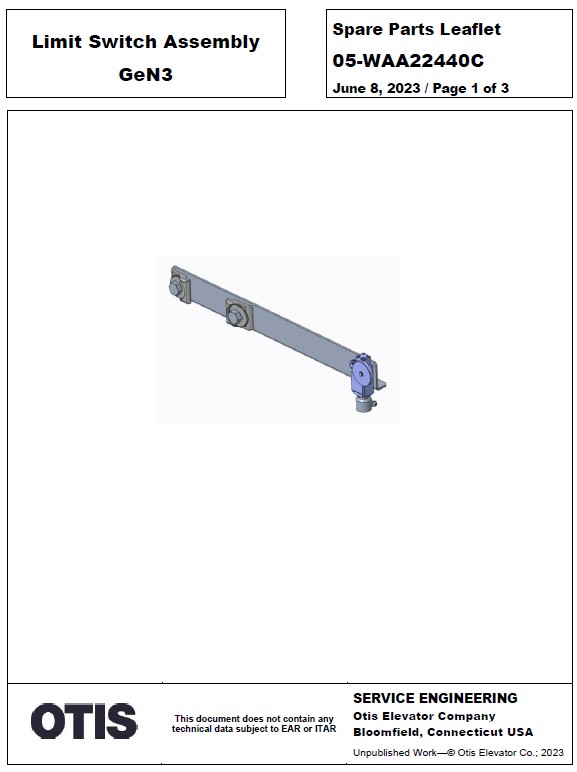 SPL 05-WAA22440C Limit Switch Assembly GeN3