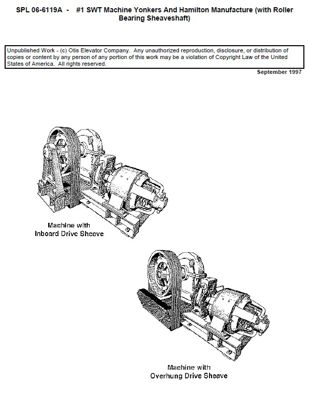 SPL 06-6119A - #1 SWT Machine Yonkers And Hamilton Manufacture (with Roller Bearing Sheaveshaft)