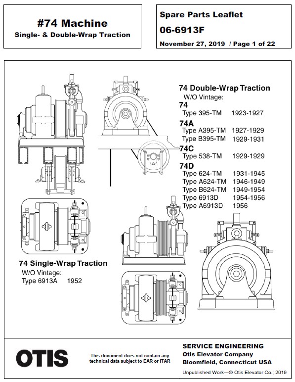 SPL 06-6913F #74 Machine Single- & Double-Wrap Traction