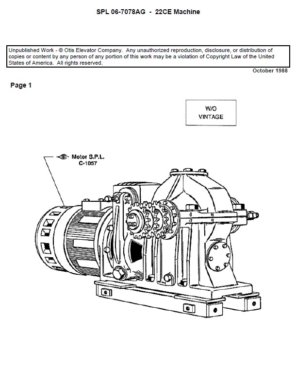 SPL 06-7078AG Machine, 22CE, Geared, J ET