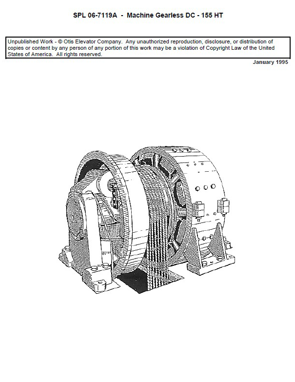 SPL 06-7119A - Machine Gearless DC - 155 HT