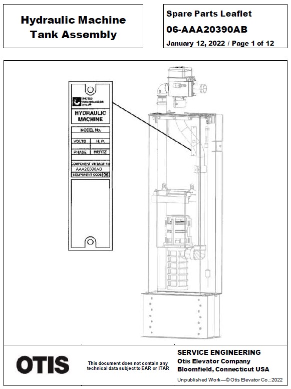 SPL 06-AAA20390AB Hydraulic Machine Tank Assembly