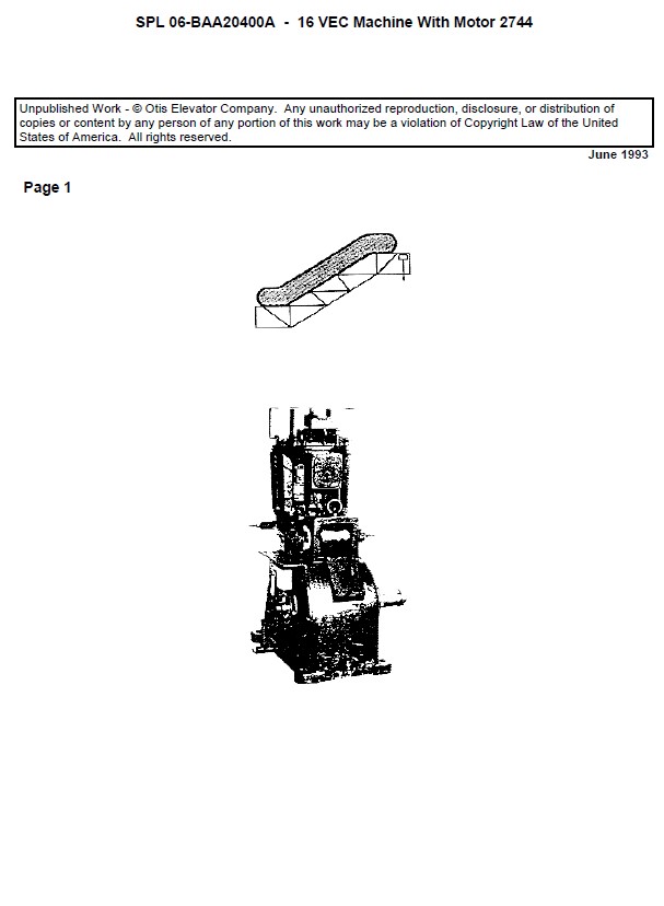 SPL 06-BAA20400A 16 VEC Machine with Motor 2744