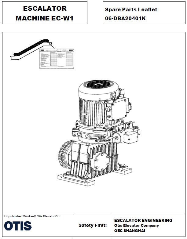 SPL 06-DBA20401K Escalator Machine EC-W1