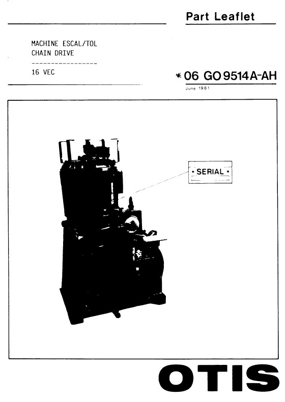SPL 06-GO9514A-AH Machine Escalator Chain Drive (16 VEC)