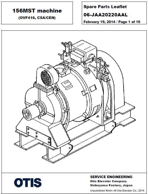 SPL 06-JAA20220AAL 156MST Machine (OVF416, CSA/CEN)