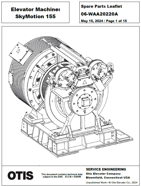 SPL 06-WAA20220A Elevator Machine SkyMotion 155