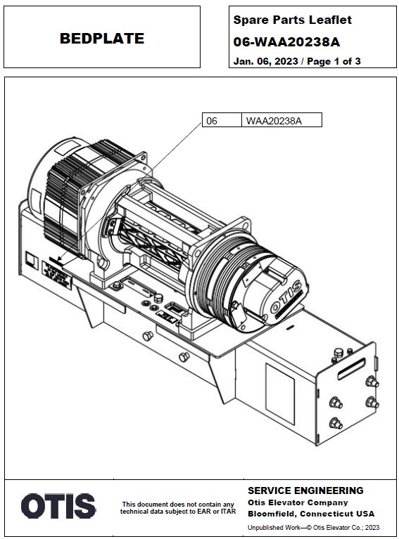 SPL 06-WAA20238A Bedplate