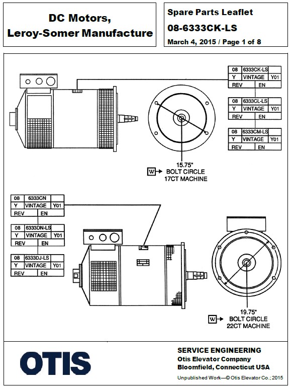 SPL 08-6333CK-LS Motor, DC  Leroy-Somer