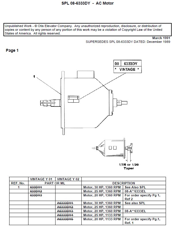 SPL 08-6333DY Motor, AC