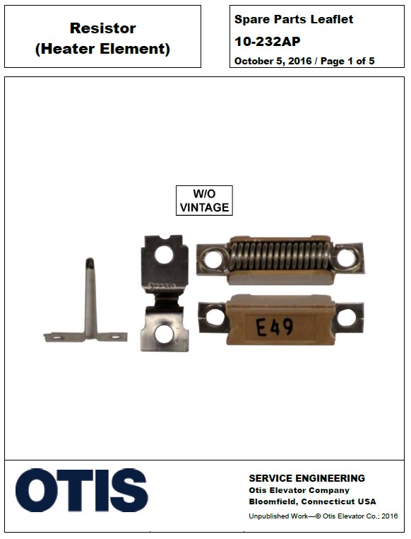 SPL 10-232AP Resistor (Heater Element)