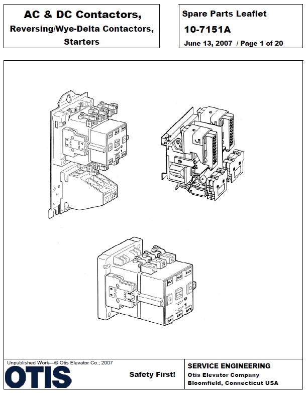 SPL 10-7151A AC & DC Contactors, Reversing / Wye-Delta Contactors, Starters
