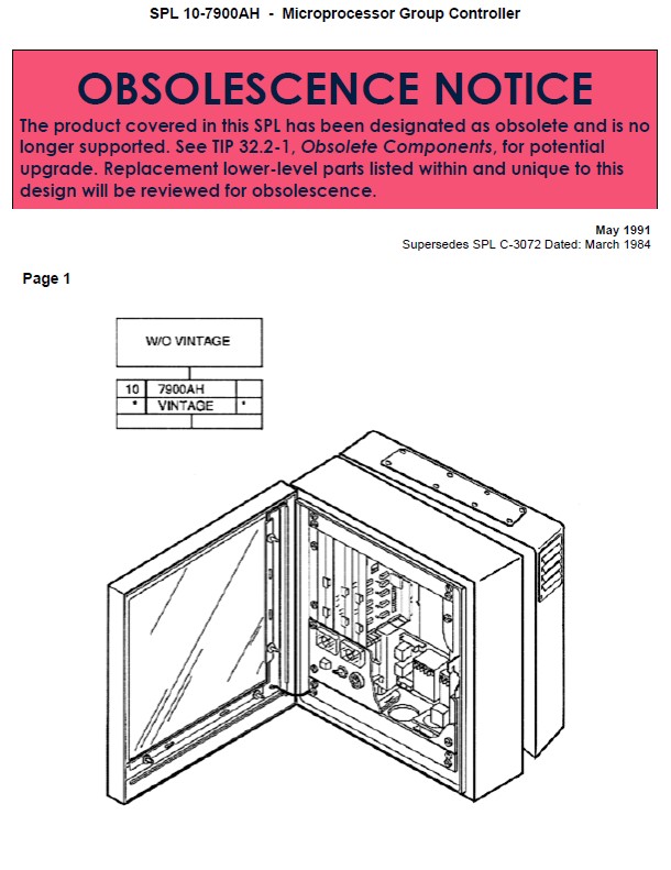 SPL 10-7900AH (OBSOLETE) Microprocessor Group Controller