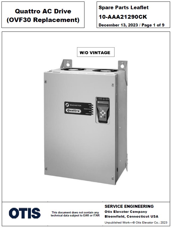 SPL 10-AAA21290CK Quattro AC Drive (OVF30 Replacement)