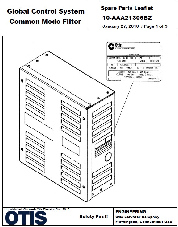 SPL 10-AAA21305BZ Global Control System Common Mode Filter