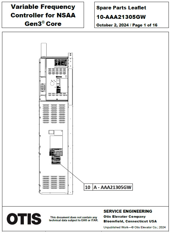 SPL 10-AAA21305GW Variable Frequency Controller for NSAA Gen3 Core