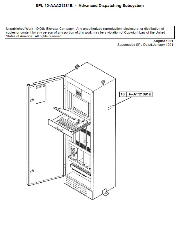 SPL 10-AAA21381B Controller, Microprocessor Gearless, ADSS Elevonic 411