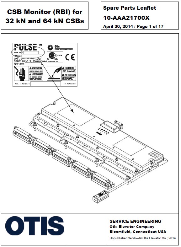 SPL 10-AAA21700X CSB Monitor (RBI) for 32 kN and 64 kN CSBs
