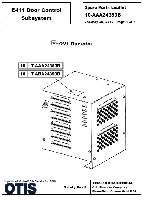 SPL 10-AAA24350B E411 Door Control Subsystem