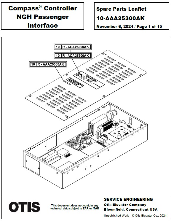 SPL 10-AAA25300AK Compass Controller NGH Passenger Interface