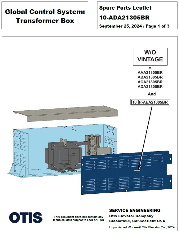 SPL 10-ADA21305BR Global Control System: Transformer Box