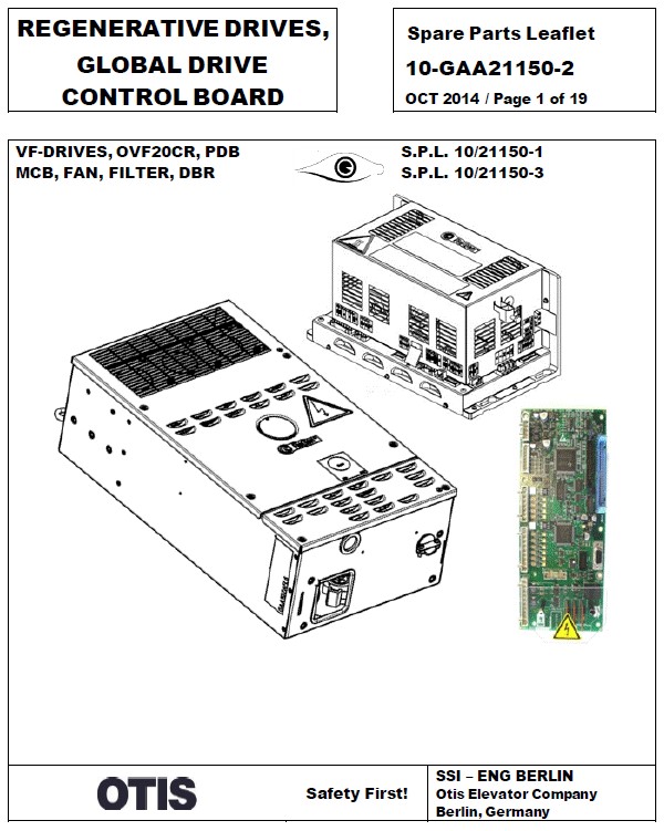 SPL 10-GAA21150-2 Regenerative Drives, Global Drive Control Board