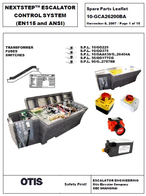 SPL 10-GCA26200BA Nextstep Escalator Control System (EN115 and ANSI)
