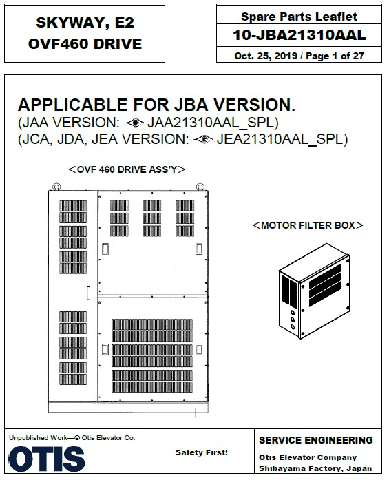 SPL 10-JBA21310AAL Skyway E2 OVF460 Drive