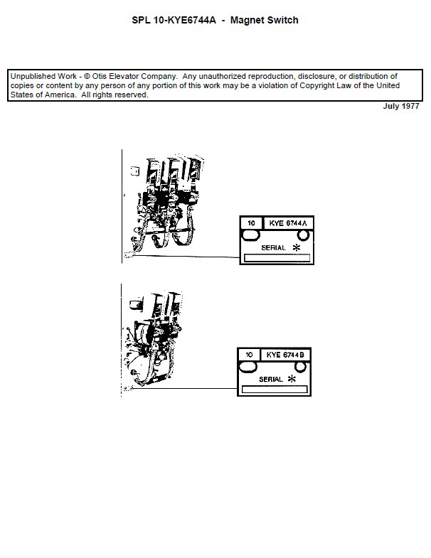 SPL 10-KYE6744A Magnet Switch