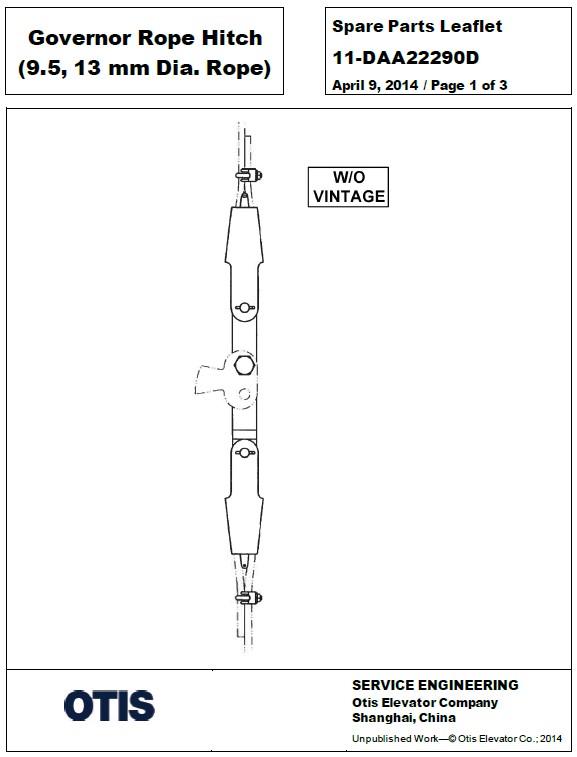 SPL 11-DAA22290D Governor Rope Hitch (9.5, 13 mm Dia. Rope)