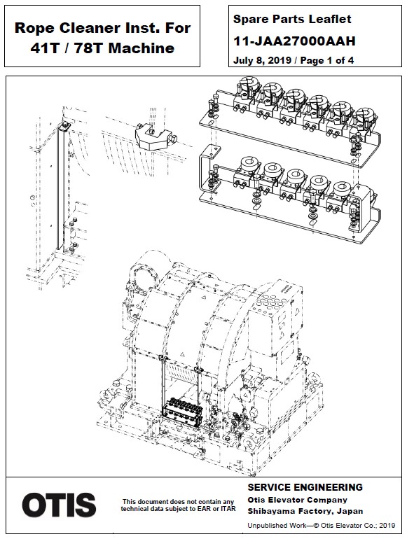 SPL 11-JAA27000AAH Rope Cleaner Inst. For 41T / 78T Machine