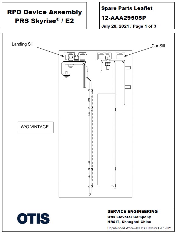 SPL 12-AAA29505P RPD Device Assembly PRS Skyrise E2