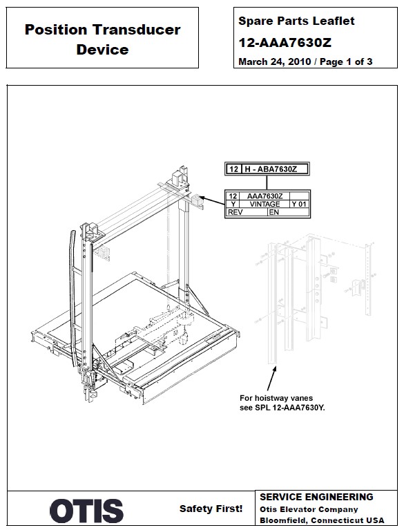 SPL 12-AAA7630Z Position Transducer Device