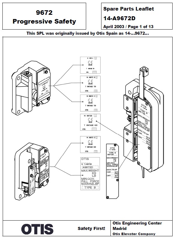SPL 14-A9672D 9672 Progressive Safety