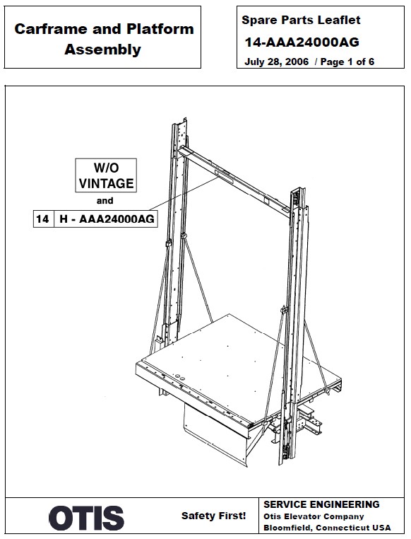 SPL 14-AAA24000AG Carframe and Platform Assembly