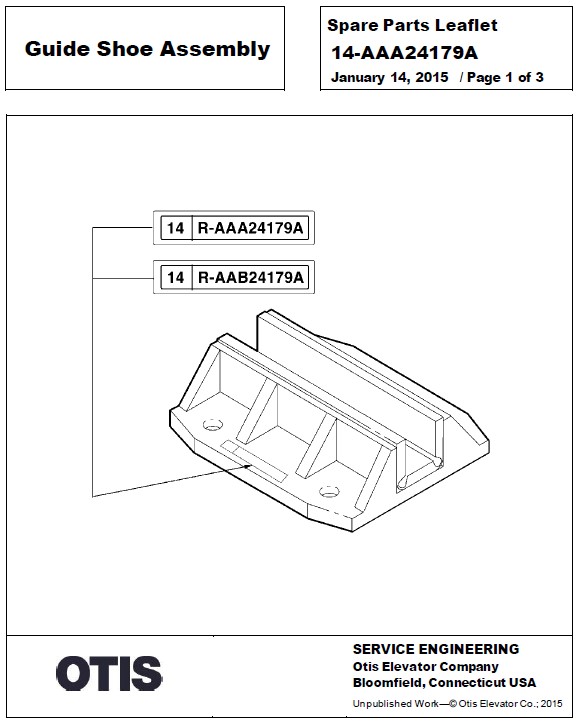 SPL 14-AAA24179A Guide Shoe Assembly