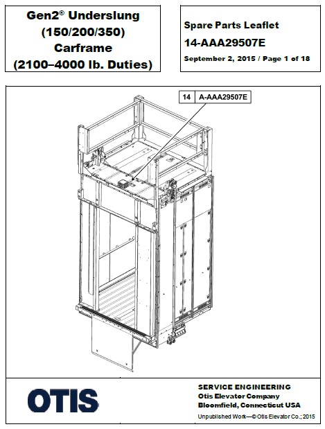 SPL 14-AAA29507E Gen2 Underslung (150/200/350) Car Frame (2100-4000 lb. Duties)
