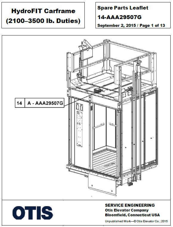 SPL 14-AAA29507G HydroFit Carframe (2100-3500 lb. Duties)