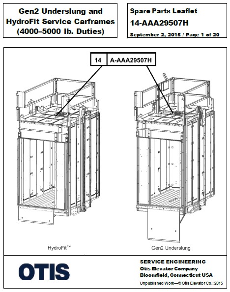 SPL 14-AAA29507H Gen2 Underslung and HydroFit Service Carframes (400-500 lb. Duties)