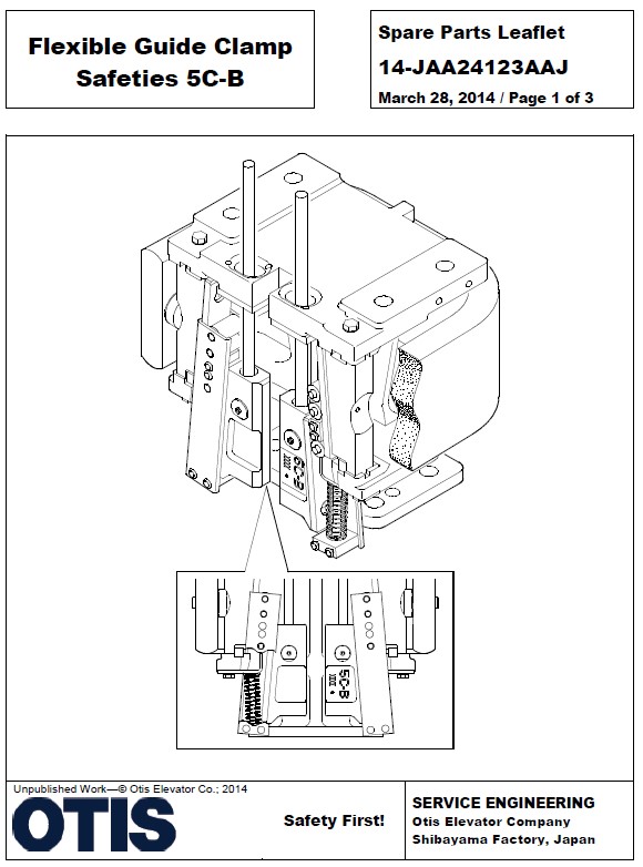 SPL 14-JAA24123AAJ Flexible Guide Clamp Safeties 5C-B