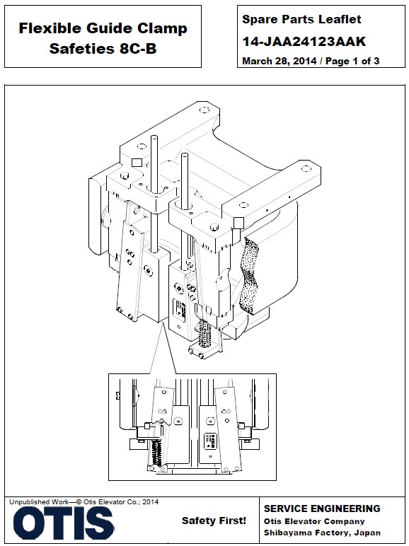 SPL 14-JAA24123AAK Flexible Guide Clamp Safeties 8C-B