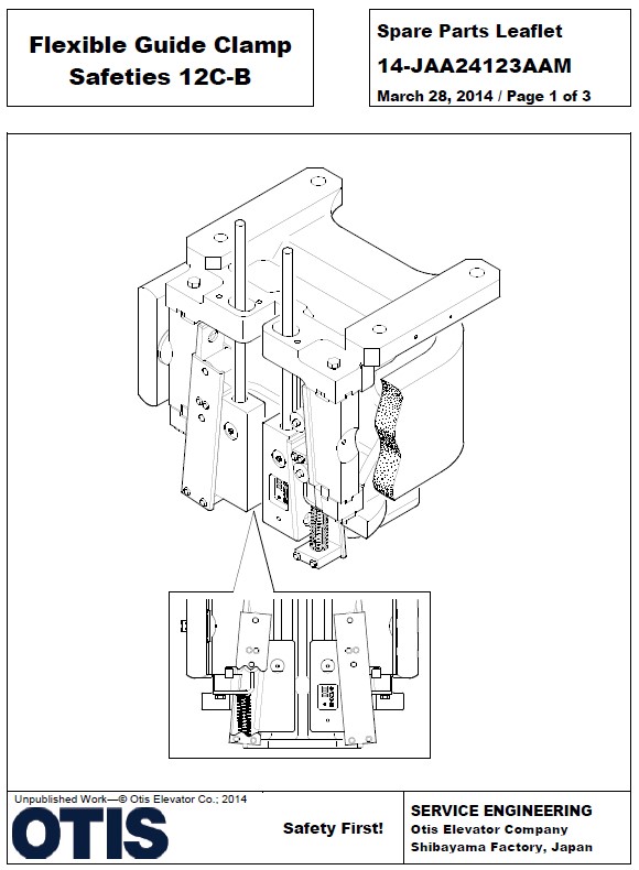 SPL 14-JAA24123AAM Flexible Guide Clamp Safeties 12C-B