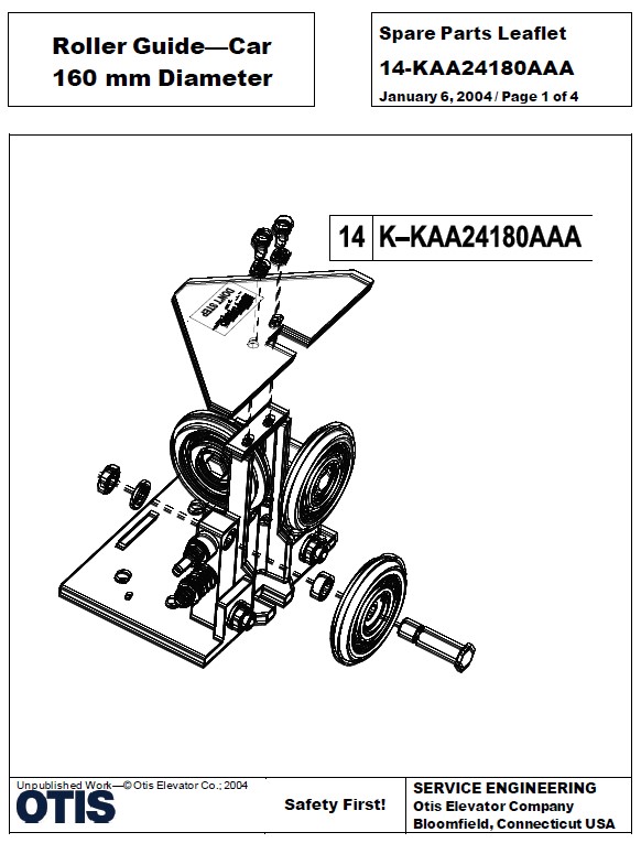 SPL 14-KAA24180AAA Roller Guide - Car 160 mm Diameter