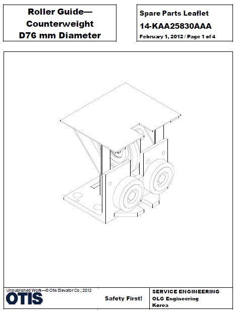 SPL 14-KAA25830AAA Roller Guide - Counterweight D76 mm Diameter