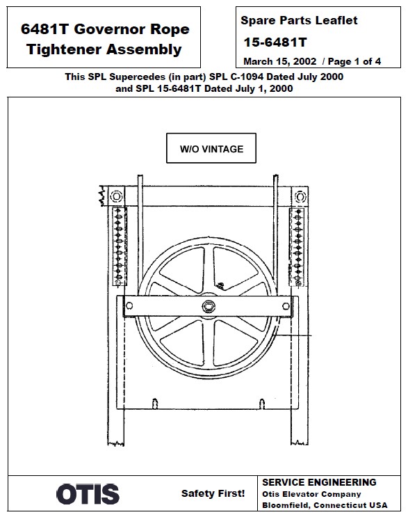 SPL 15-6481T 6481T Governor Rope Tightener Assembly