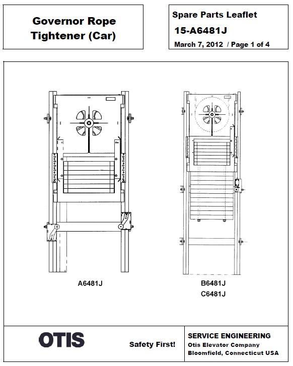 SPL 15-A6481J Governor Rope Tightener (Car)