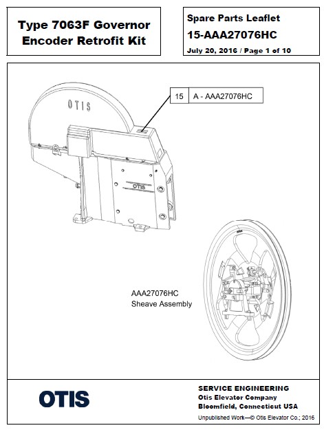 SPL 15-AAA27076HC Type 7063F Governor Encoder Retrofit Kit