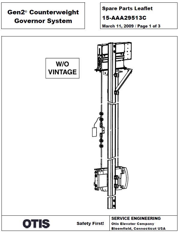 SPL 15-AAA29513C Gen2 Counterweight Governor System